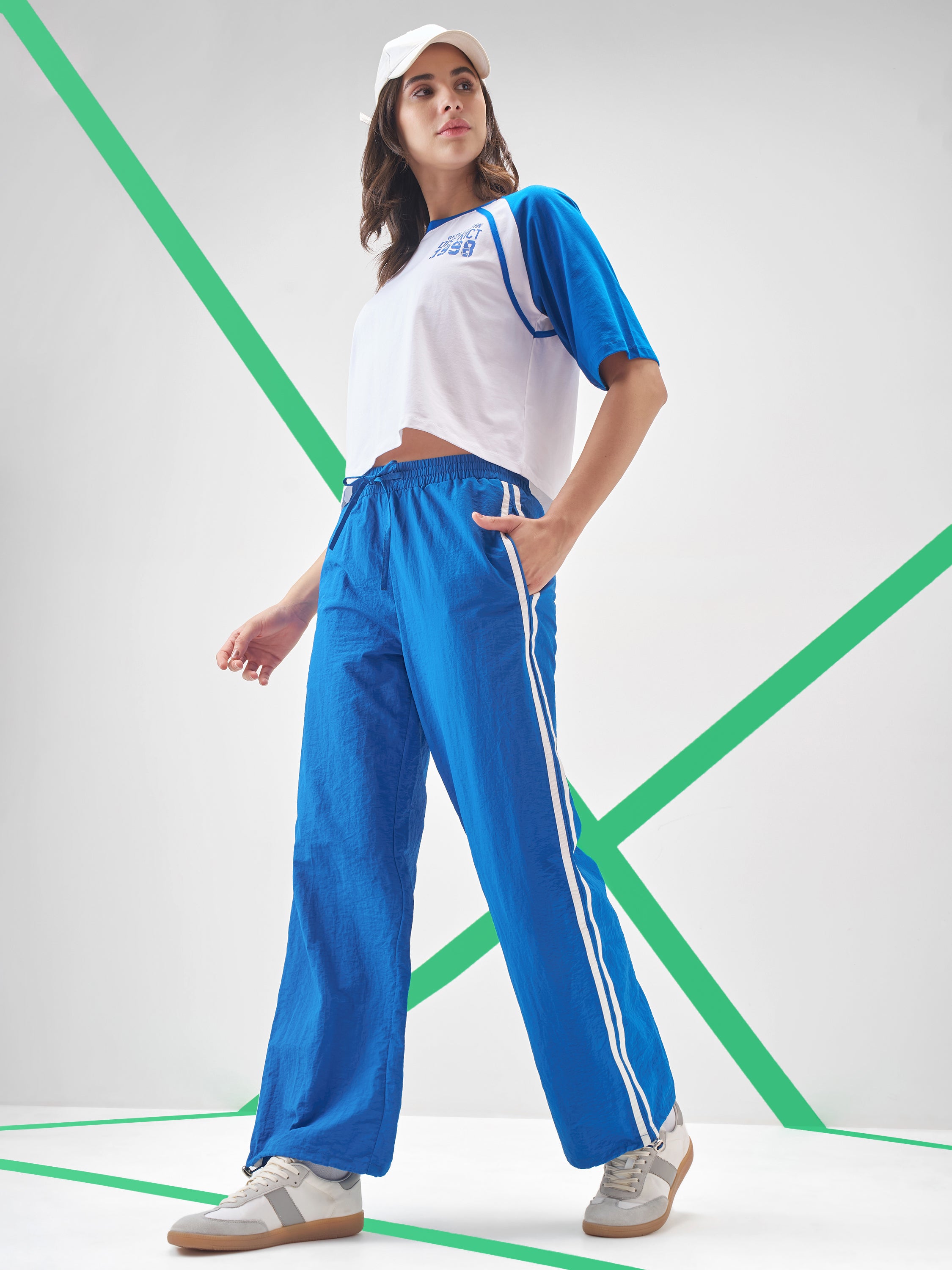 Street By Tokyo Talkies Women Blue Regular Fit Track Pant - Blue - Image 2
