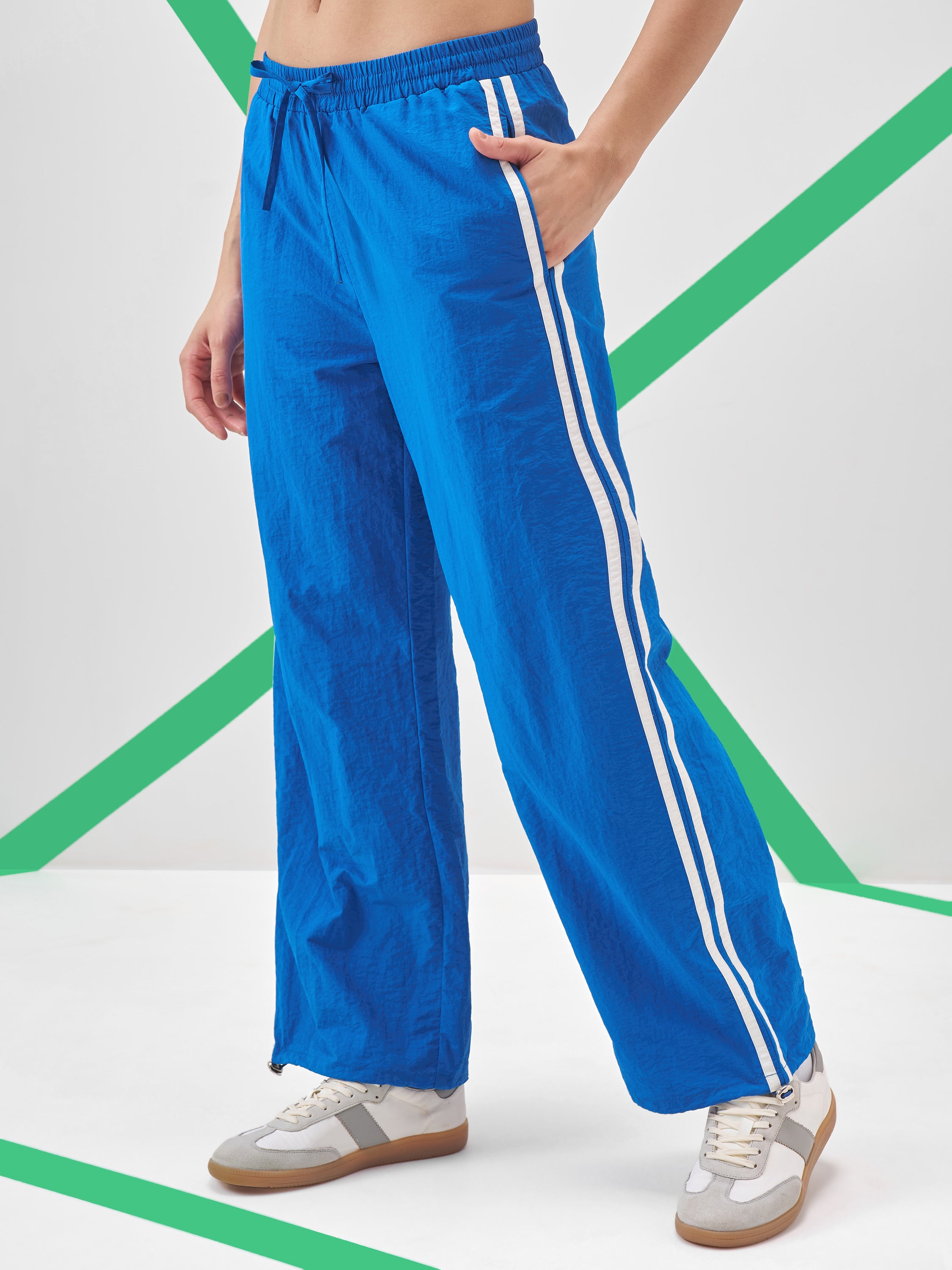 Street By Tokyo Talkies Women Blue Regular Fit Track Pant - Blue - Image 4