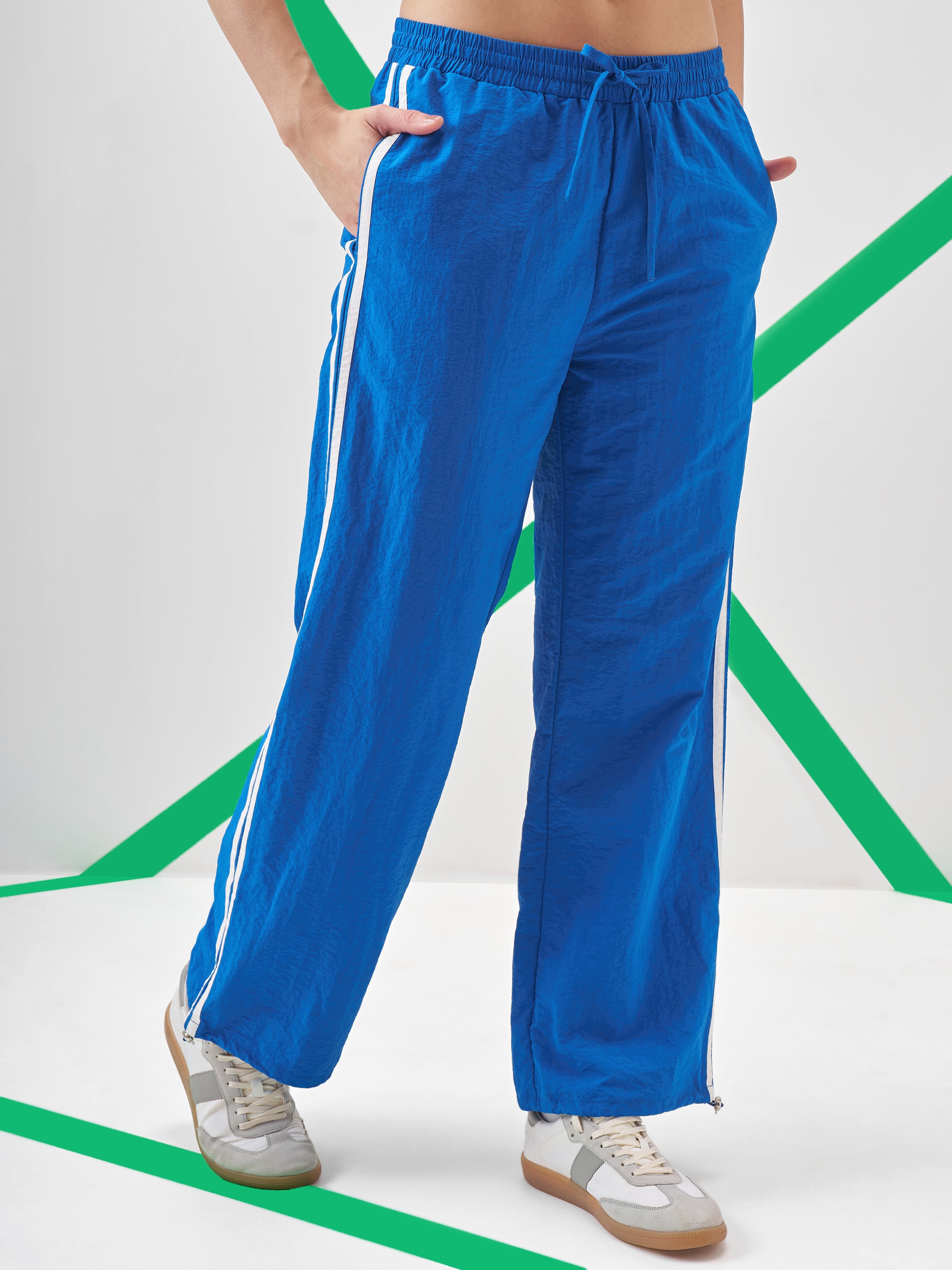 Street By Tokyo Talkies Women Blue Regular Fit Track Pant - Blue - Image 6