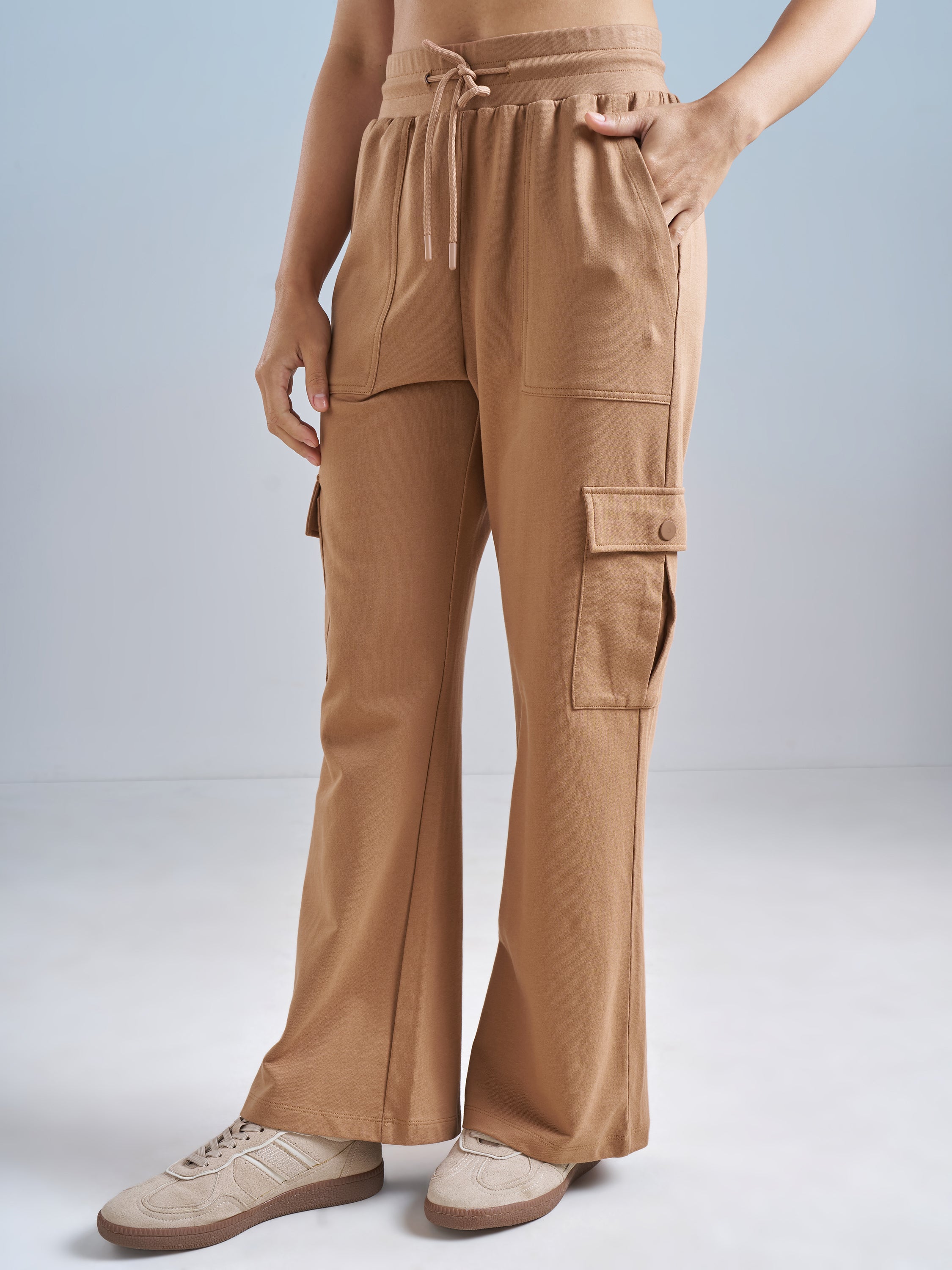 Street By Tokyo Talkies Women Brown Regular Fit Track Pant - Brown - Image 4