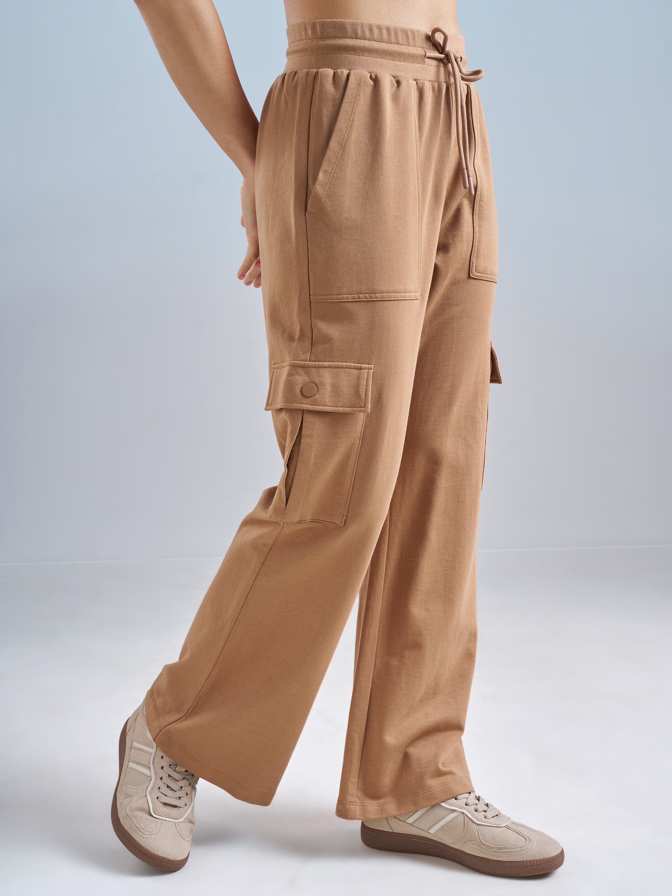 Street By Tokyo Talkies Women Brown Regular Fit Track Pant - Brown - Image 6
