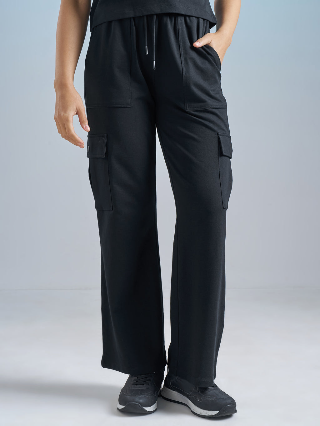 Street By Tokyo Talkies Women Black Regular Fit Track Pant - Black - Image 1