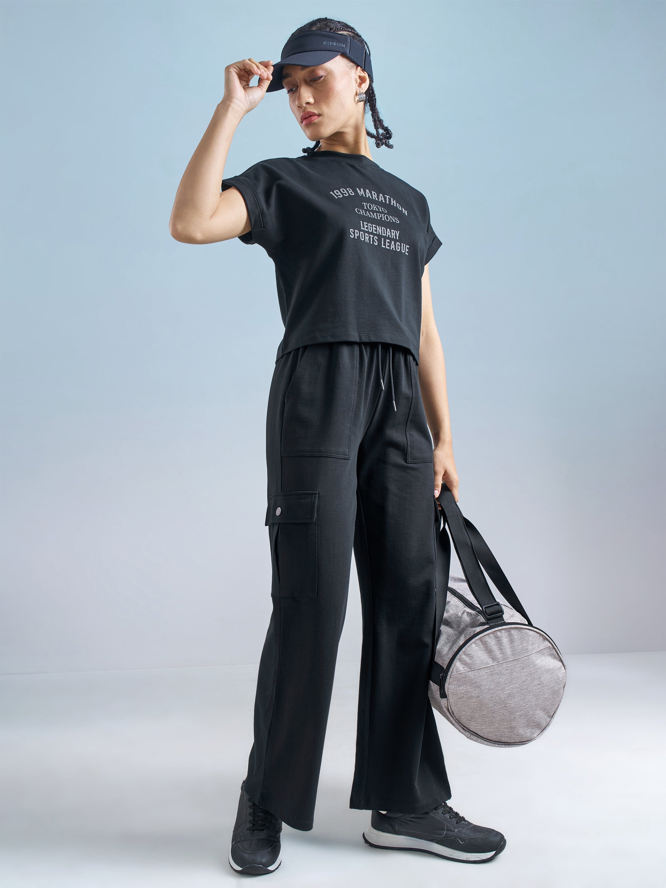 Street By Tokyo Talkies Women Black Regular Fit Track Pant - Black - Image 2