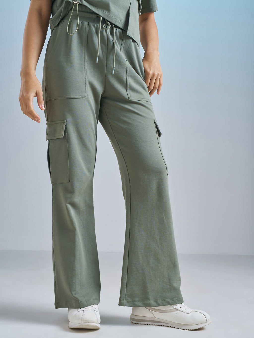 Street By Tokyo Talkies Women Olive Regular Fit Track Pant - Olive - Image 1