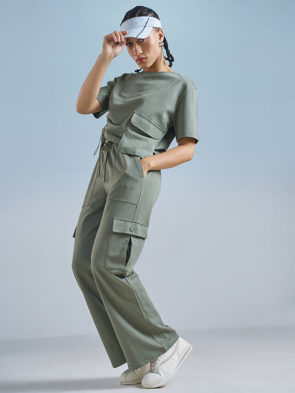 Street By Tokyo Talkies Women Olive Regular Fit Track Pant - Olive - Image 2