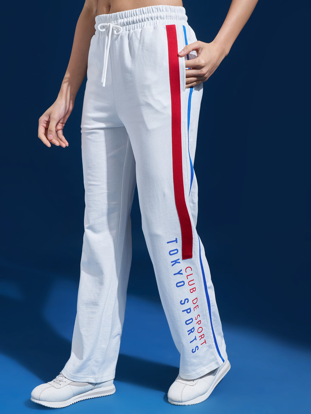Street By Tokyo Talkies Women White Regular Fit Track Pant - White - Image 4