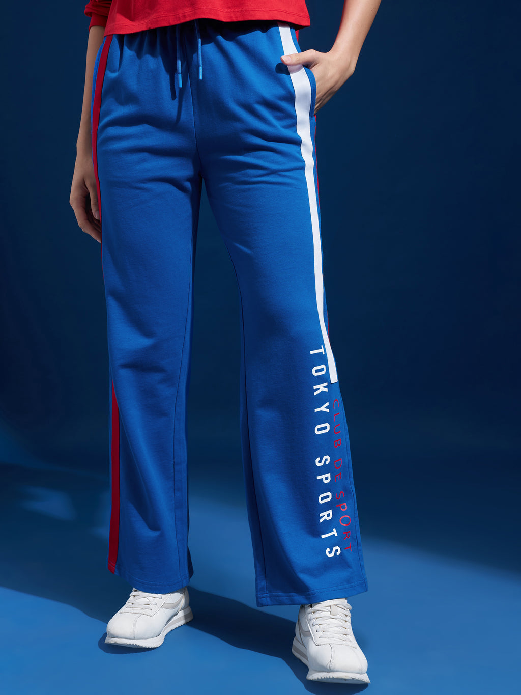 Street By Tokyo Talkies Women Blue Regular Fit Track Pant - Blue - Image 1
