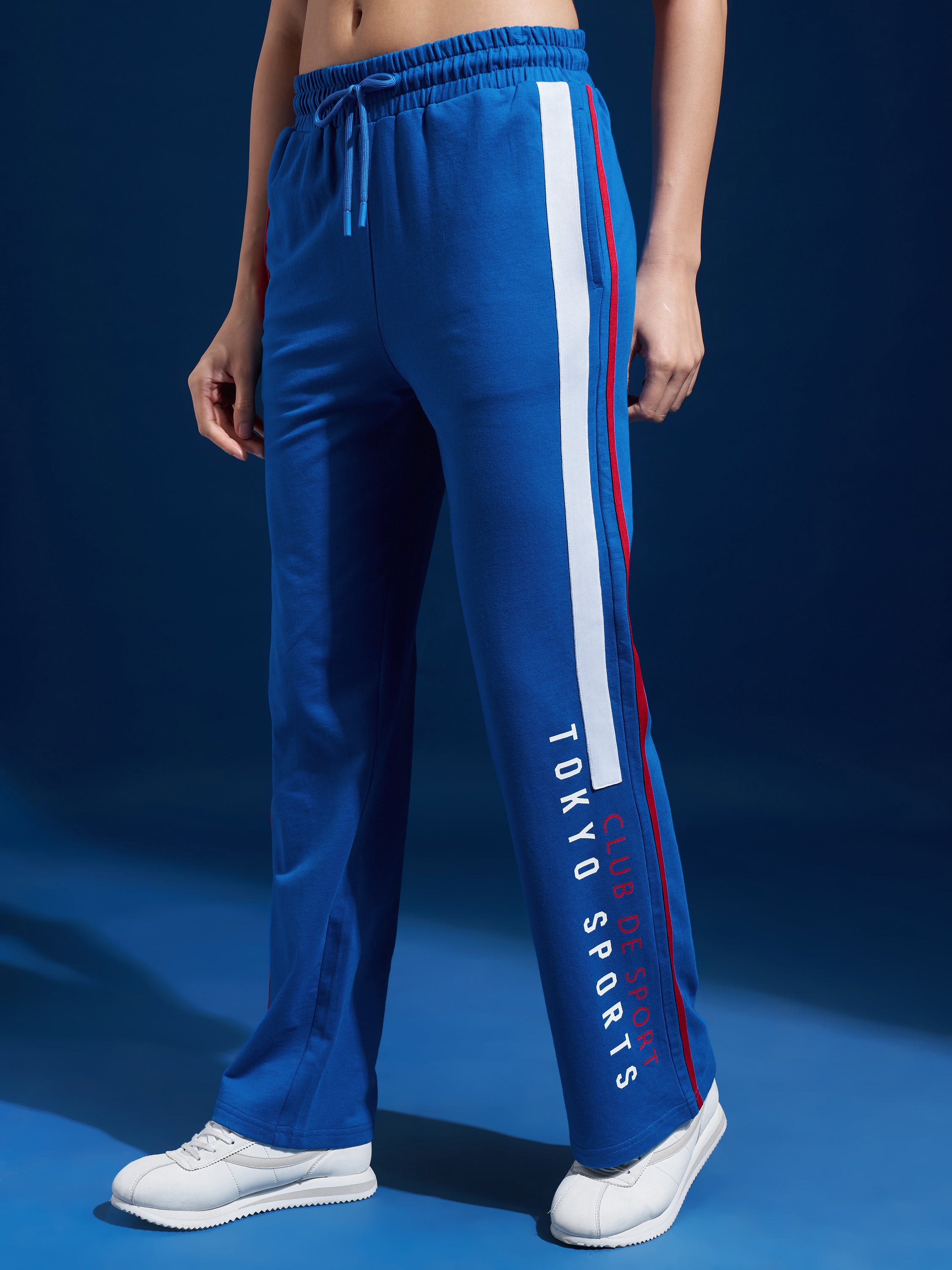 Street By Tokyo Talkies Women Blue Regular Fit Track Pant - Blue - Image 4