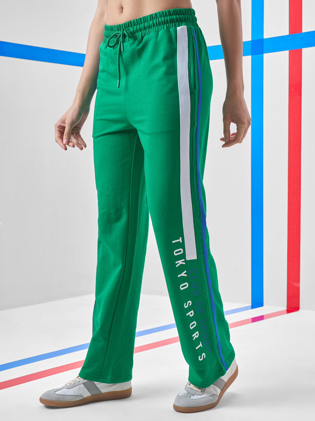 Street By Tokyo Talkies Women Green Regular Fit Track Pant - Green - Image 4