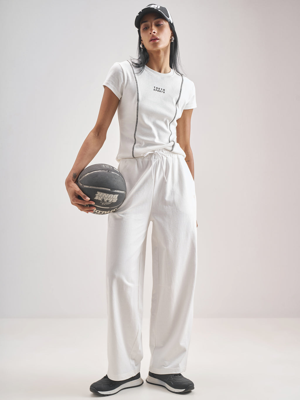 Street By Tokyo Talkies Women White Straight Fit Track Pant - White - Image 2