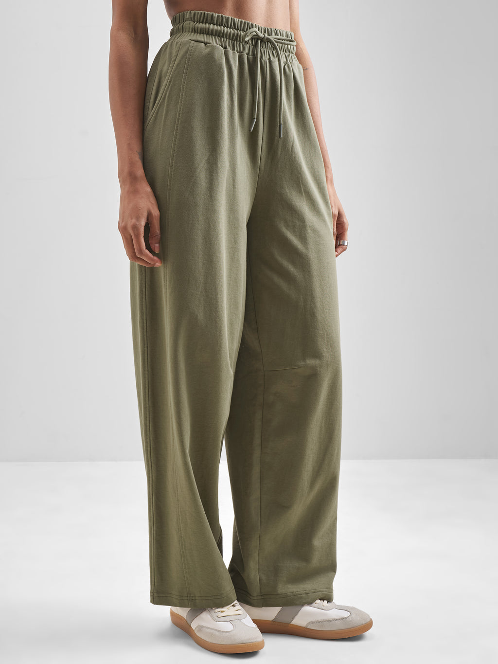 Street By Tokyo Talkies Women Olive Straight Fit Track Pant - Olive - Image 6