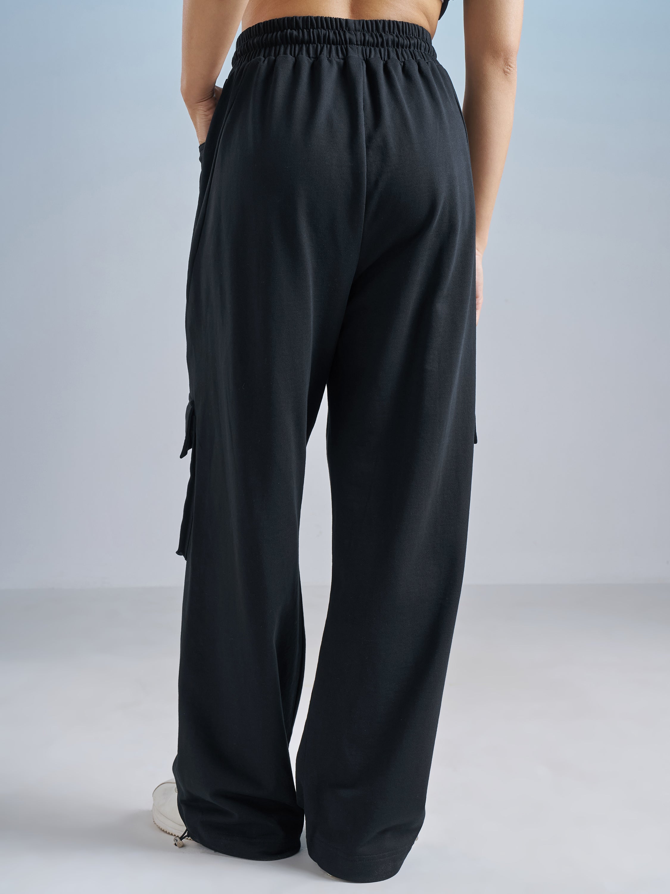 Street By Tokyo Talkies Women Black Regular Fit Track Pant - Black - Image 3