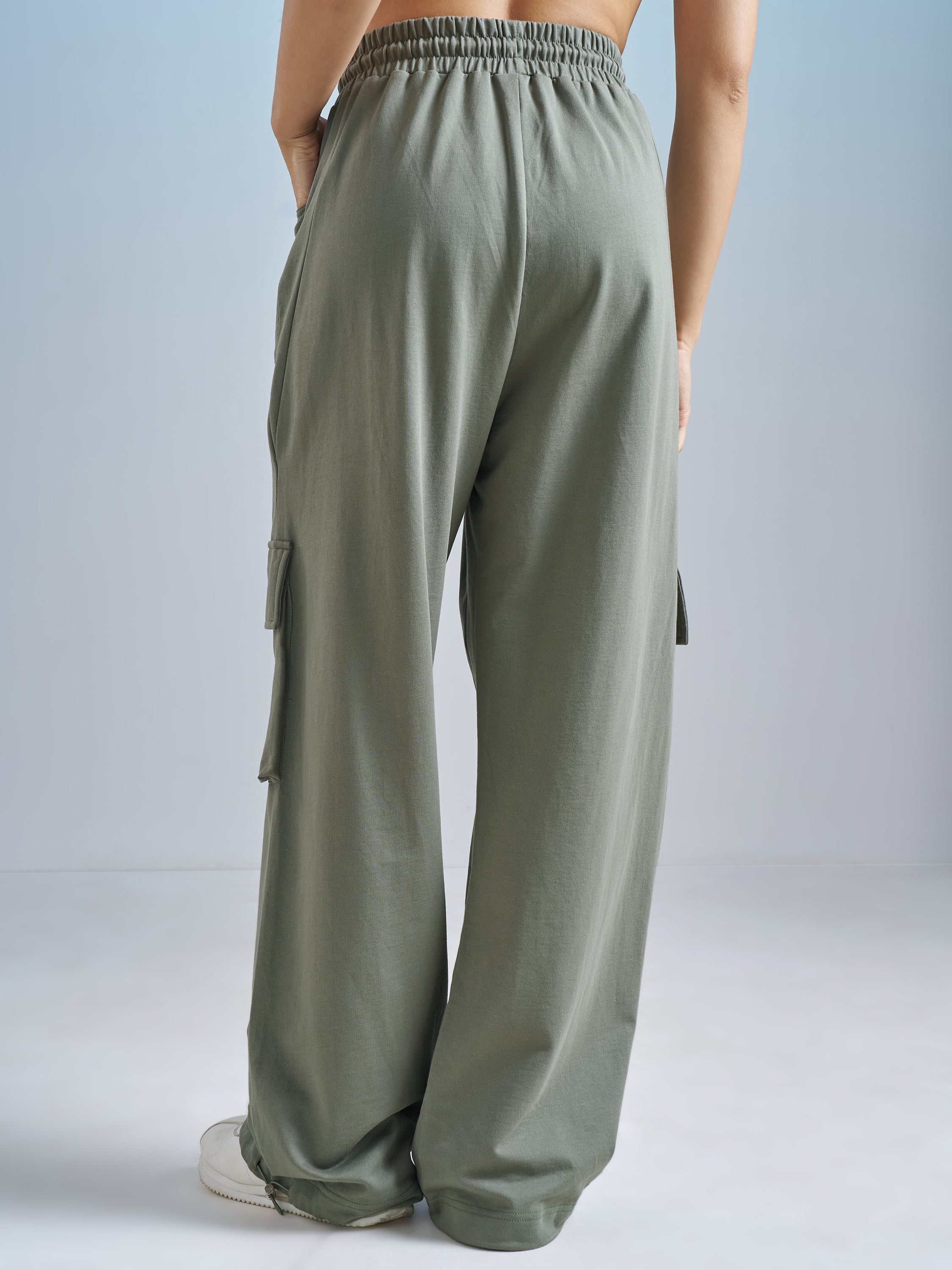 Street By Tokyo Talkies Women Olive Regular Fit Track Pant - Olive - Image 3
