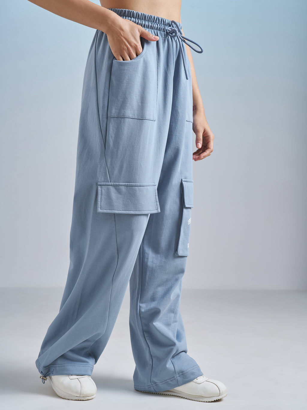 Street By Tokyo Talkies Women Blue Regular Fit Track Pant - Blue - Image 6