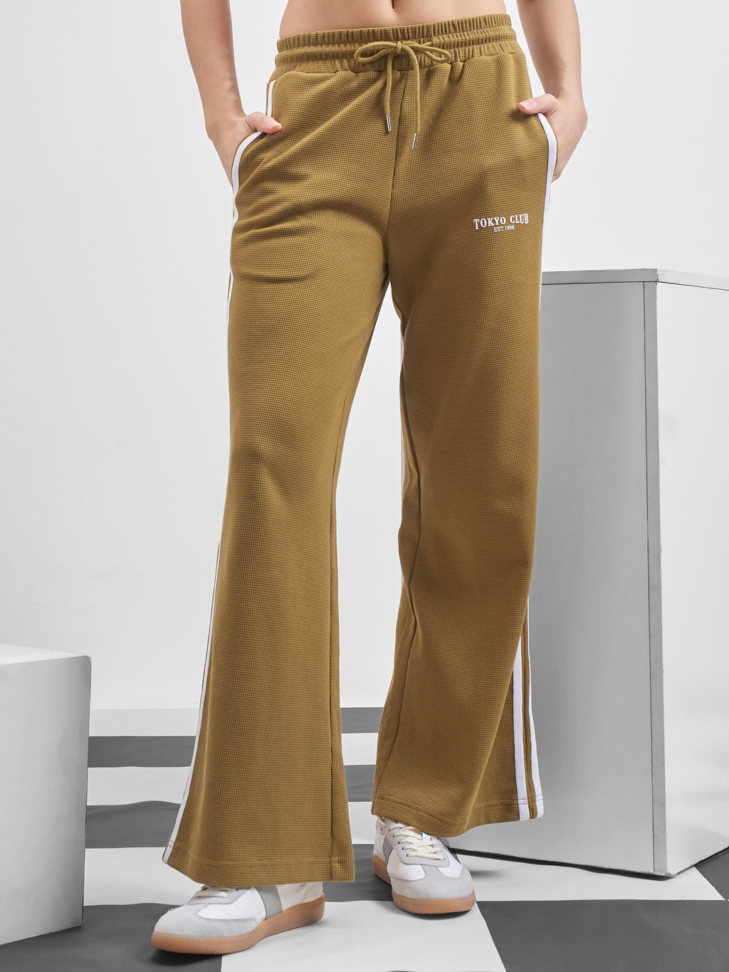 Street By Tokyo Talkies Women Brown Relaxed Fit Track Pant - Brown - Image 1