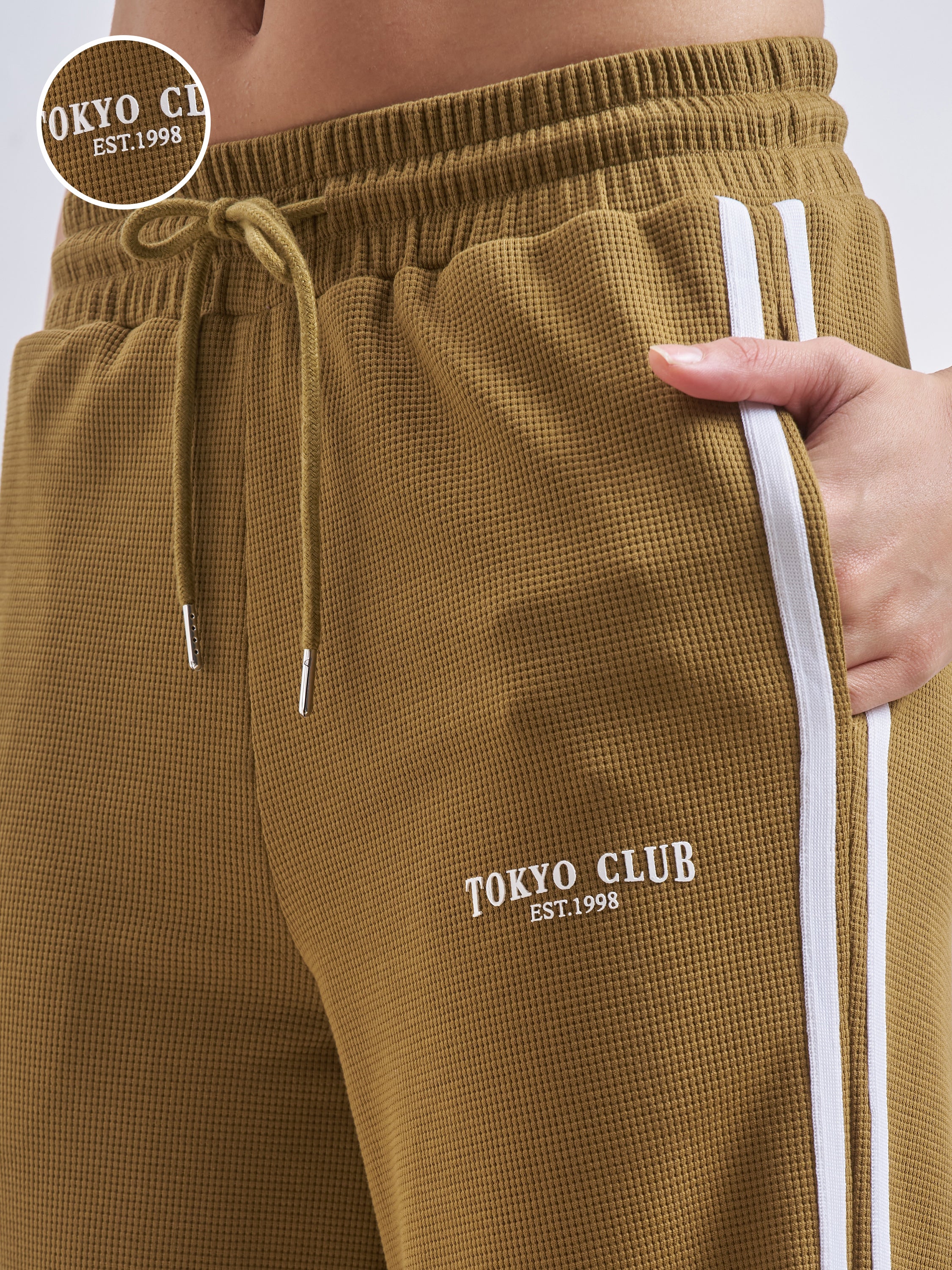 Street By Tokyo Talkies Women Brown Relaxed Fit Track Pant - Brown - Image 5
