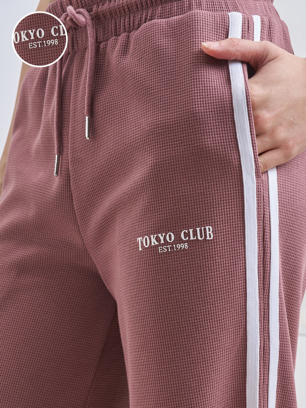 Street By Tokyo Talkies Women Mauve Relaxed Fit Track Pant - Mauve - Image 5