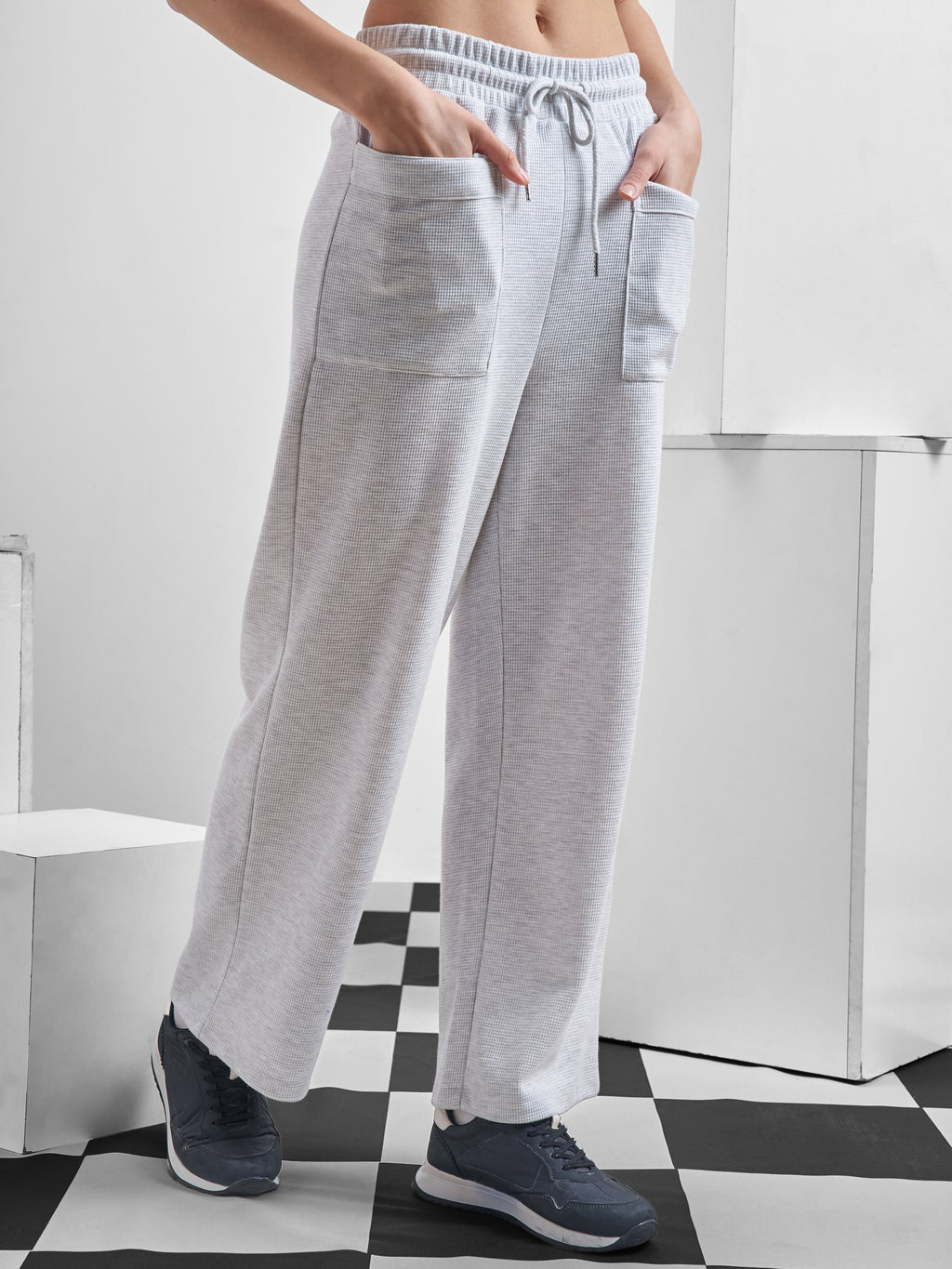 Street By Tokyo Talkies Women Grey Relaxed Fit Track Pant - Grey - Image 6