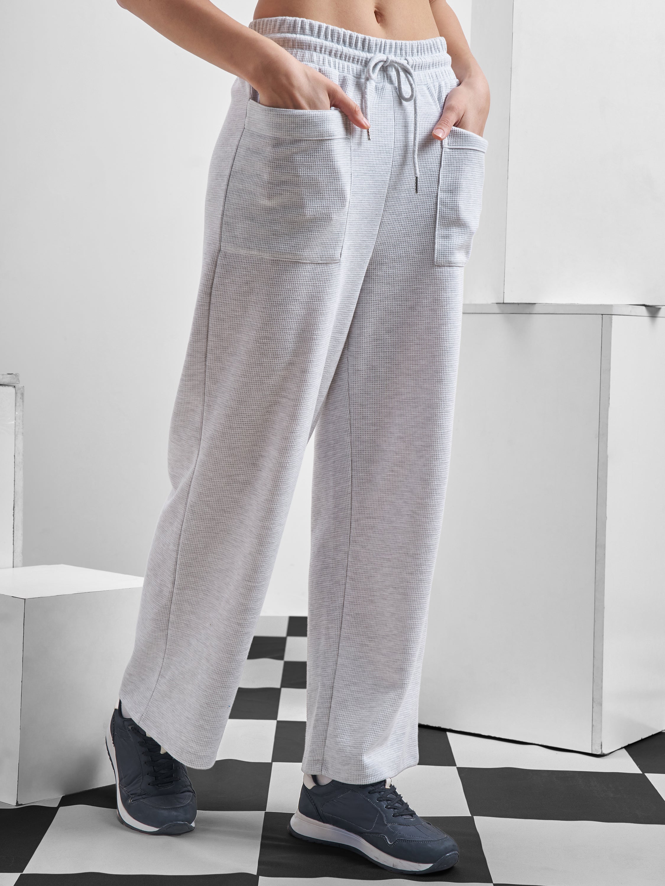 Street By Tokyo Talkies Women Grey Relaxed Fit Track Pant - Grey - Image 6
