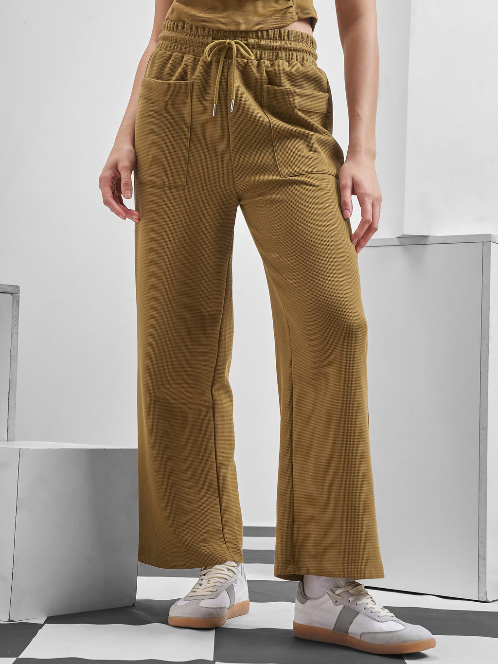 Street By Tokyo Talkies Women Brown Relaxed Fit Track Pant - Brown - Image 1