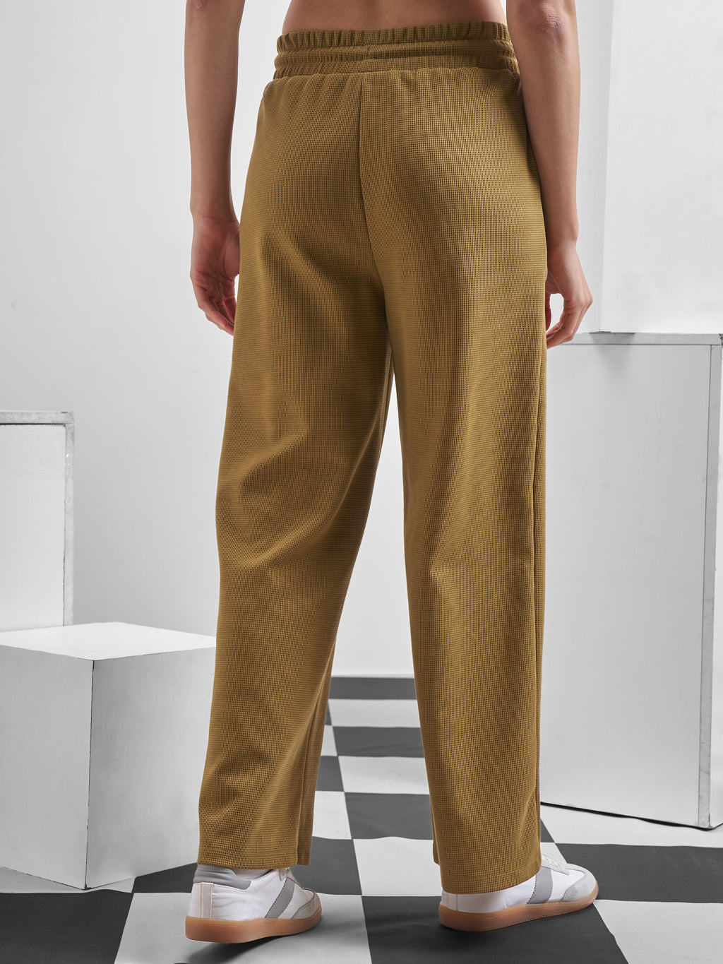 Street By Tokyo Talkies Women Brown Relaxed Fit Track Pant - Brown - Image 3