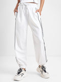 Street By Tokyo Talkies Women White Baggy Track Pant - White - Image 1