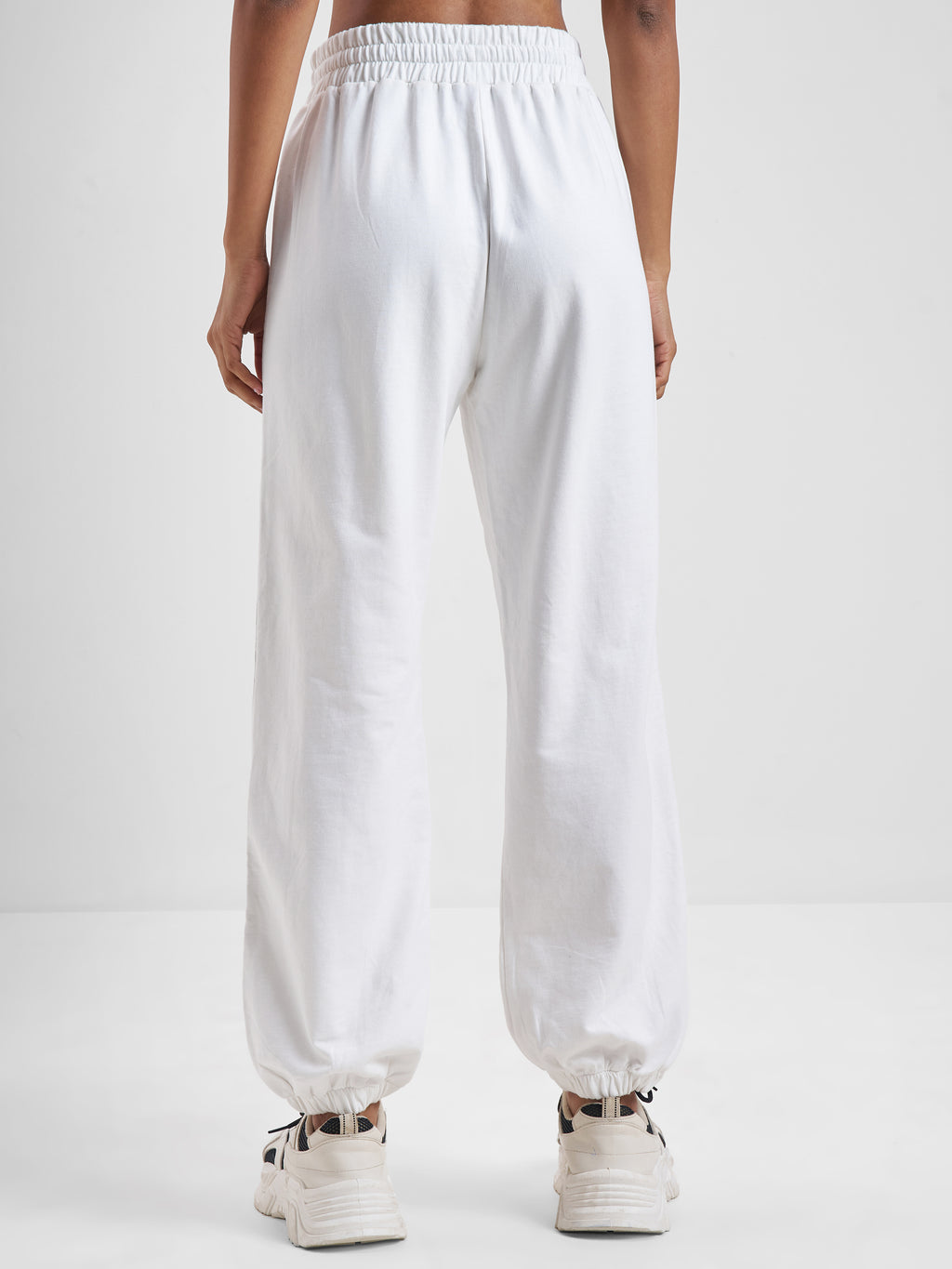 Street By Tokyo Talkies Women White Baggy Track Pant - White - Image 3