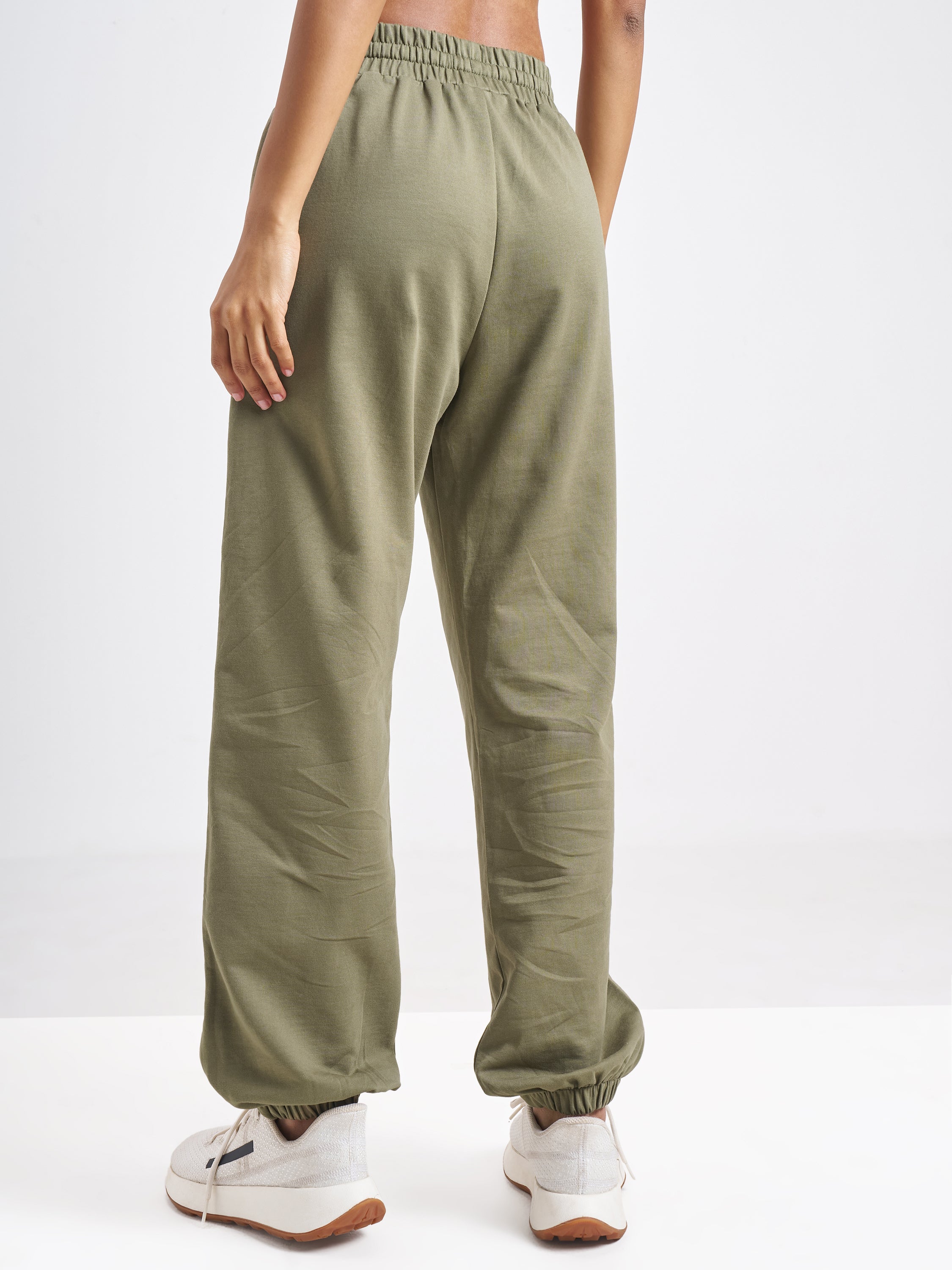 Street By Tokyo Talkies Women Olive Baggy Track Pant - Olive - Image 3
