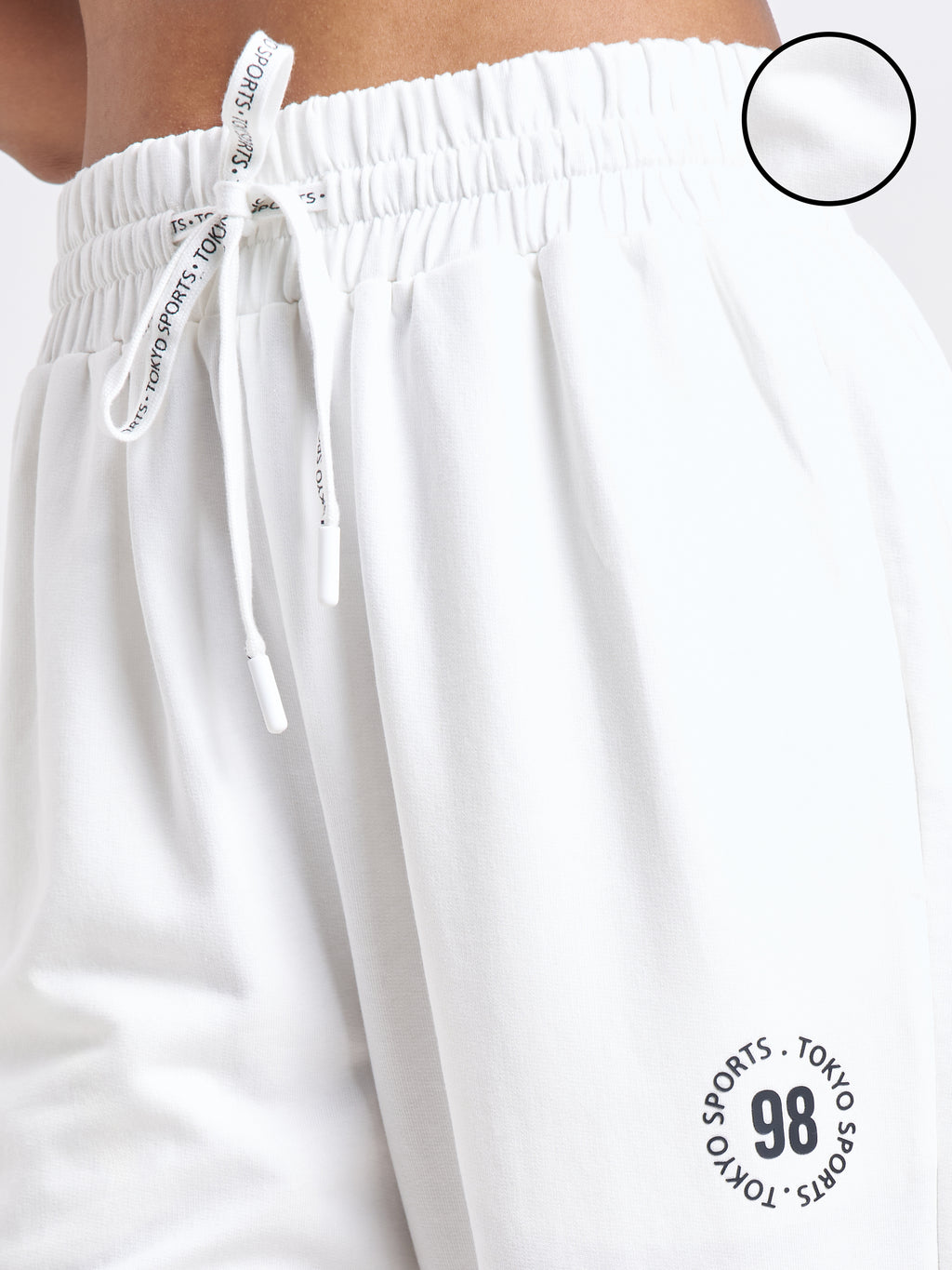 Street By Tokyo Talkies Women White Baggy Track Pant - White - Image 5
