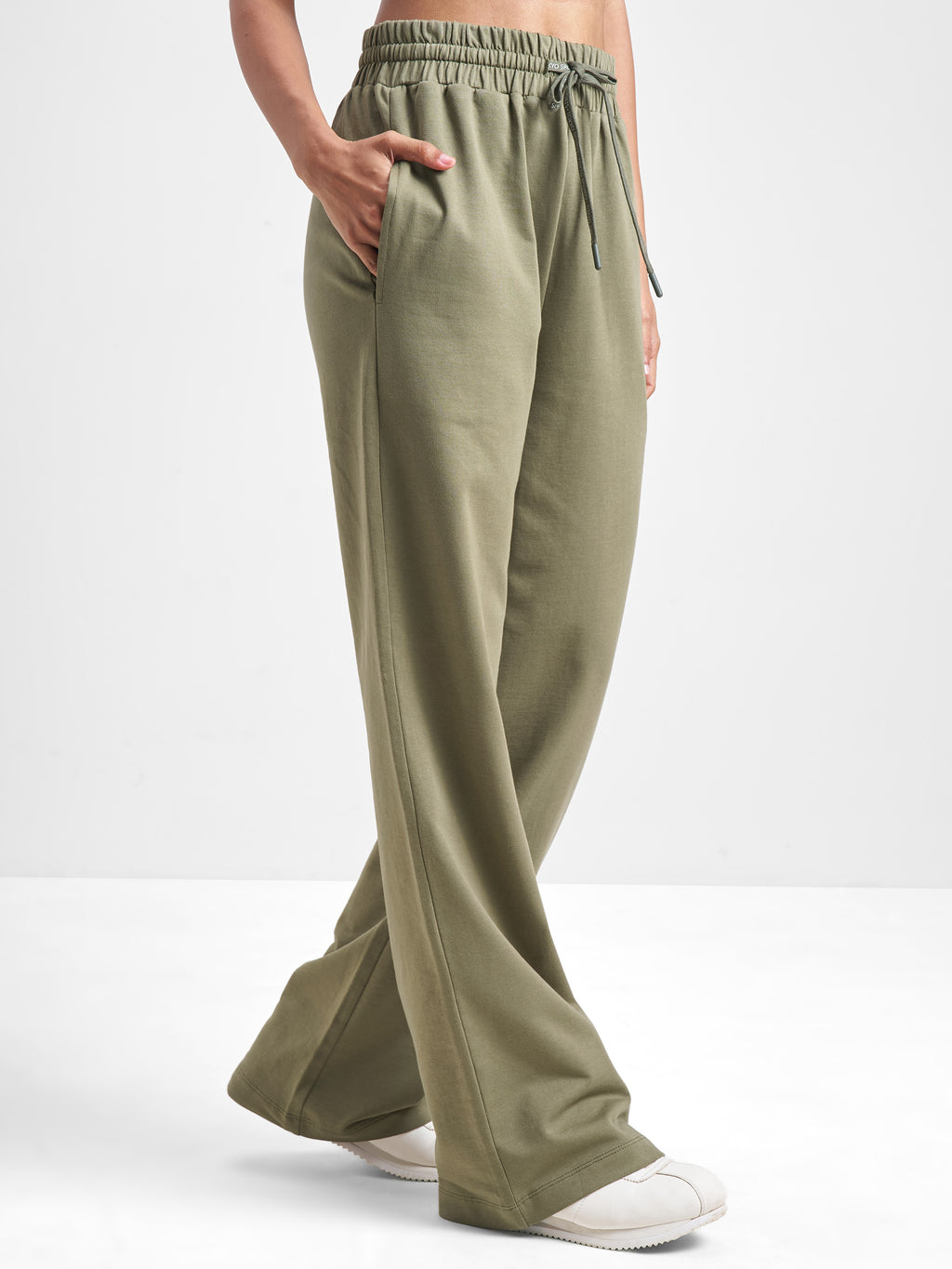 Street By Tokyo Talkies Women Olive Baggy Track Pant - Olive - Image 2