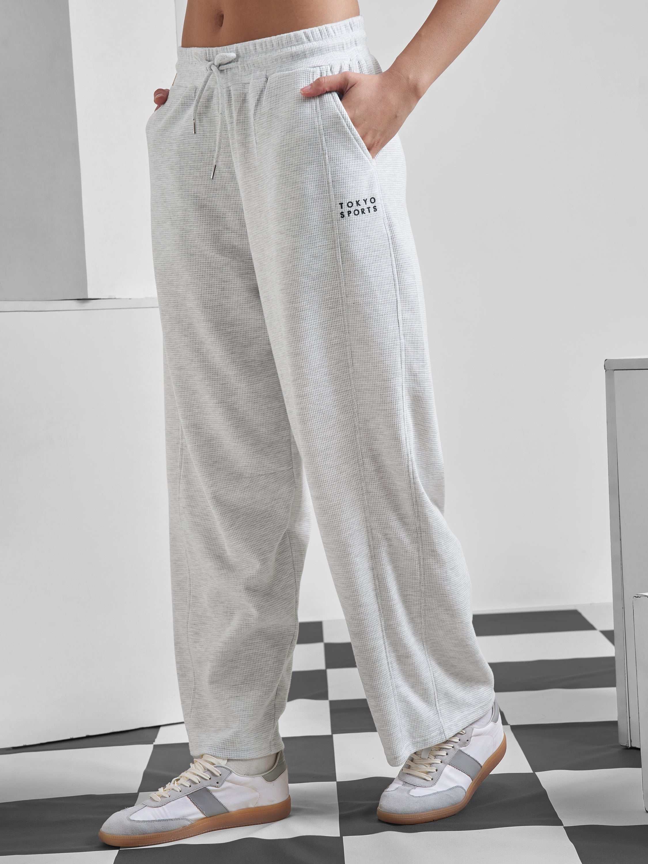 Street By Tokyo Talkies Women Grey Relaxed Fit Track Pant - Grey - Image 4