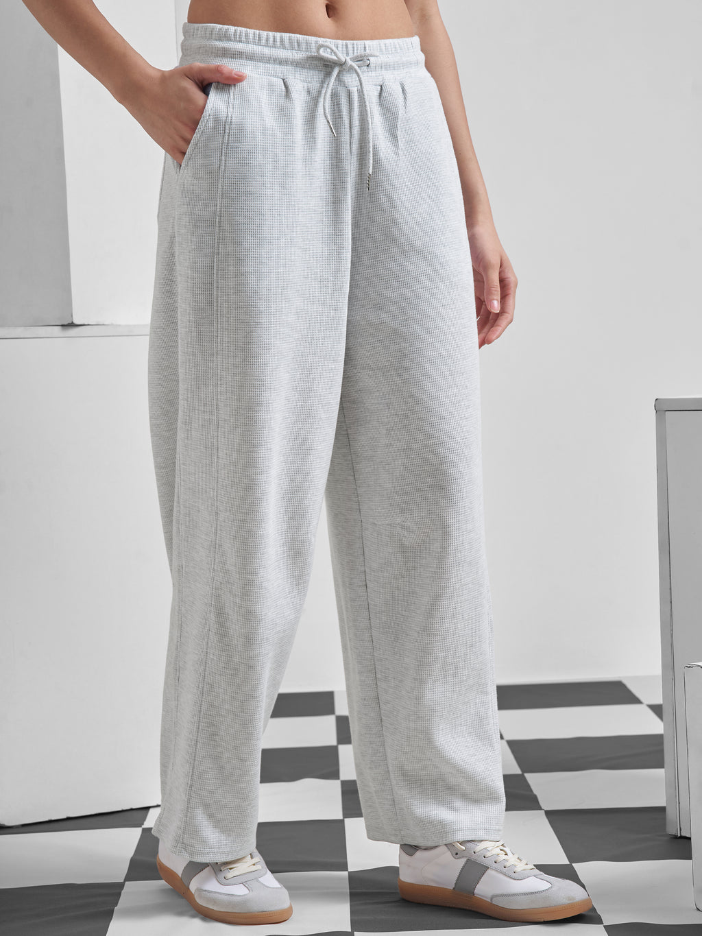 Street By Tokyo Talkies Women Grey Relaxed Fit Track Pant - Grey - Image 6