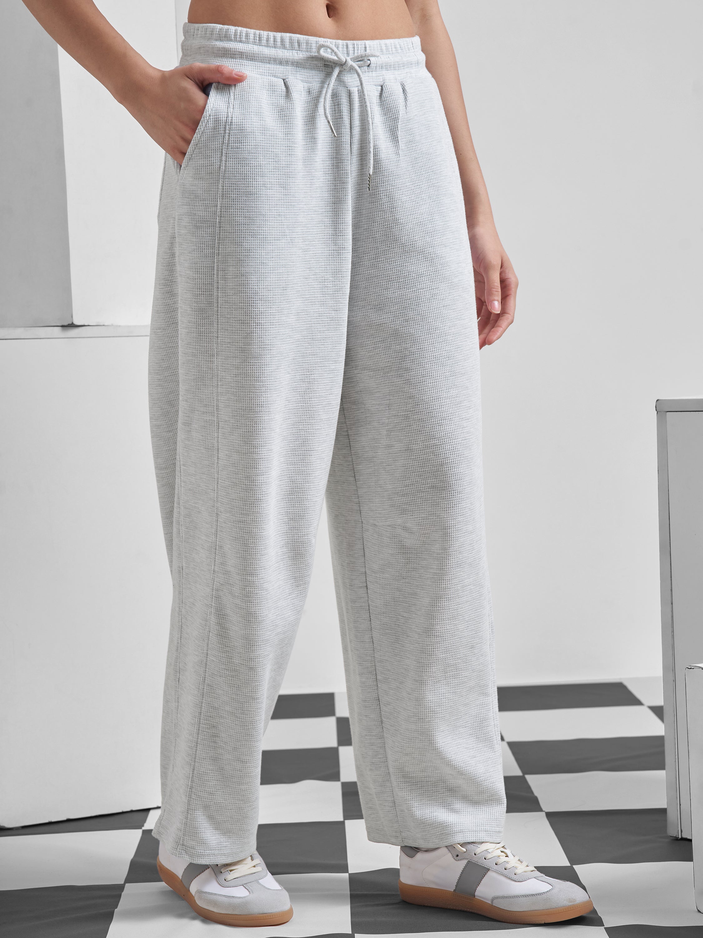 Street By Tokyo Talkies Women Grey Relaxed Fit Track Pant - Grey - Image 6