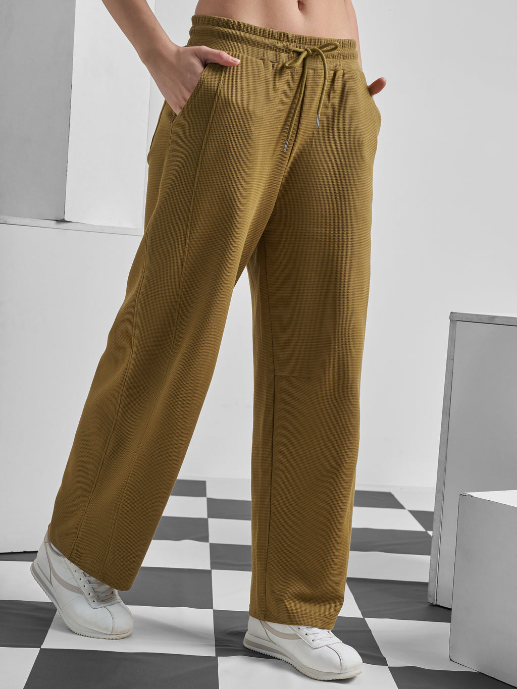 Street By Tokyo Talkies Women Brown Relaxed Fit Track Pant - Brown - Image 6