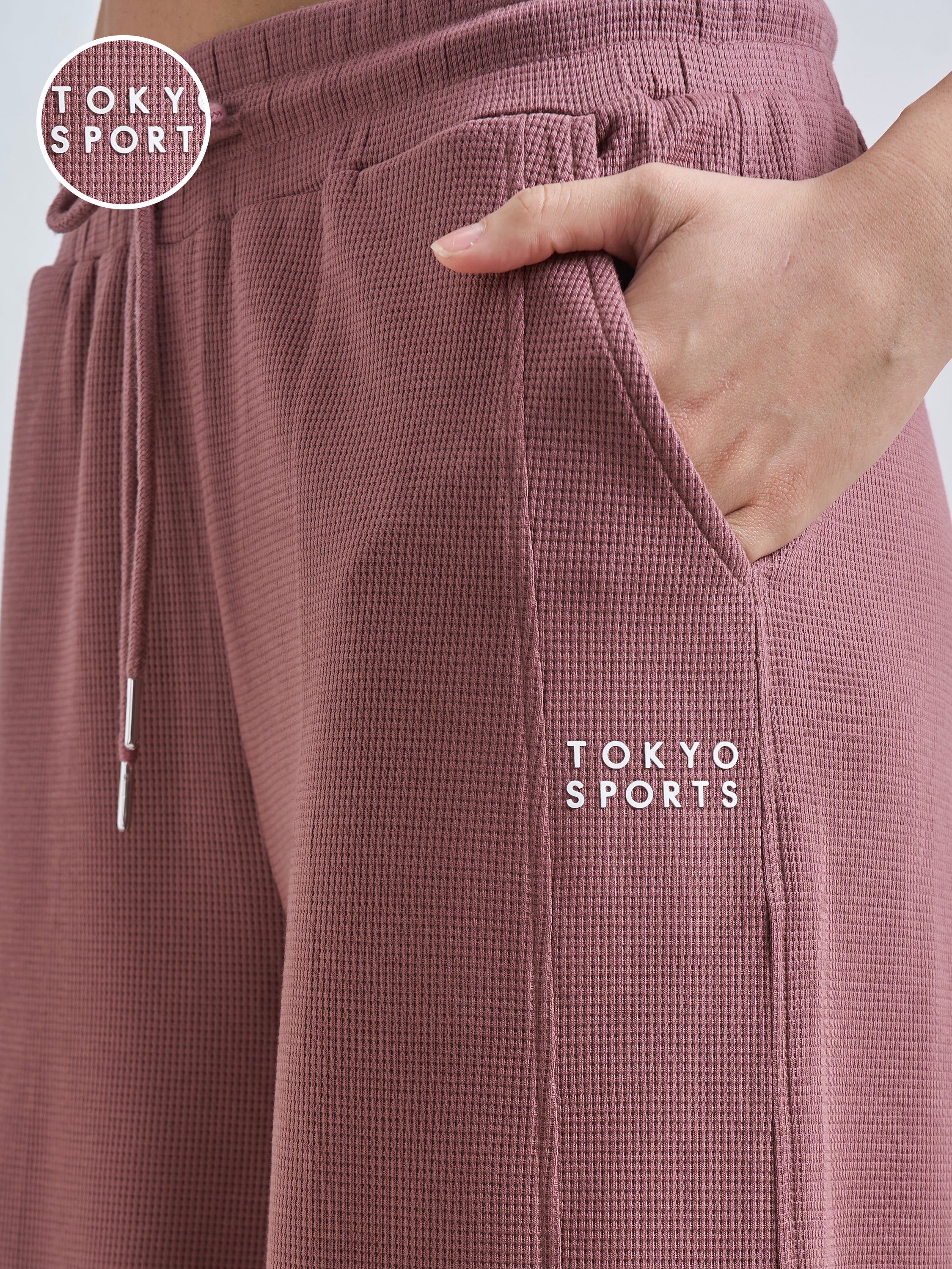 Street By Tokyo Talkies Women Mauve Relaxed Fit Track Pant - Mauve - Image 5