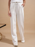 Tokyo Talkies Women White Regular Fit Track Pant