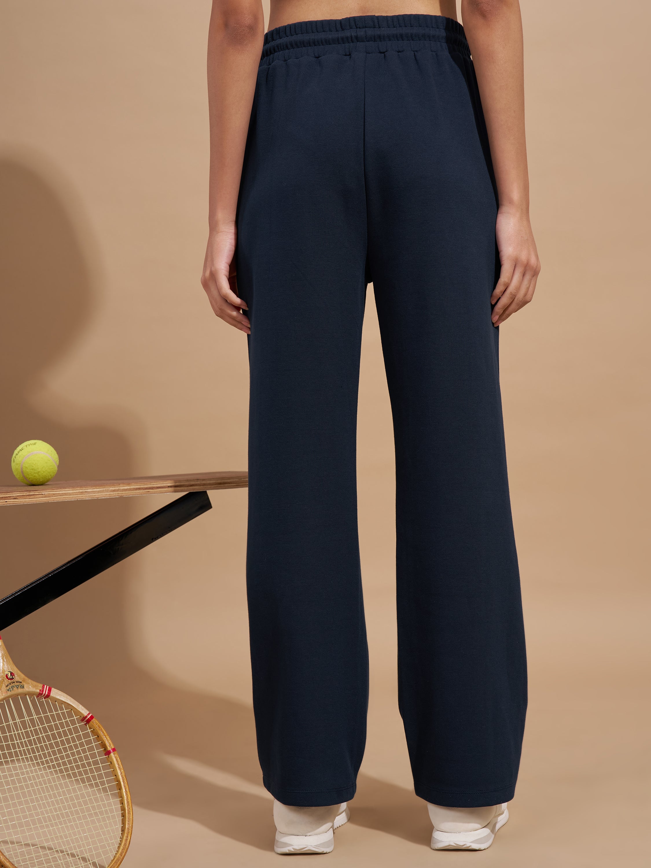 Tokyo Talkies Women Navy Blue Regular Fit Track Pant