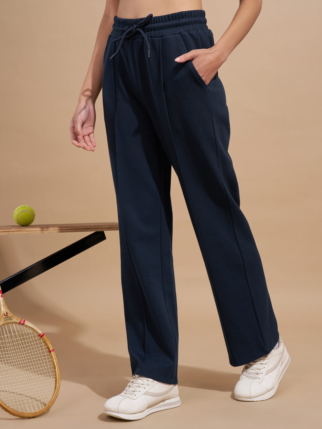 Tokyo Talkies Women Navy Blue Regular Fit Track Pant