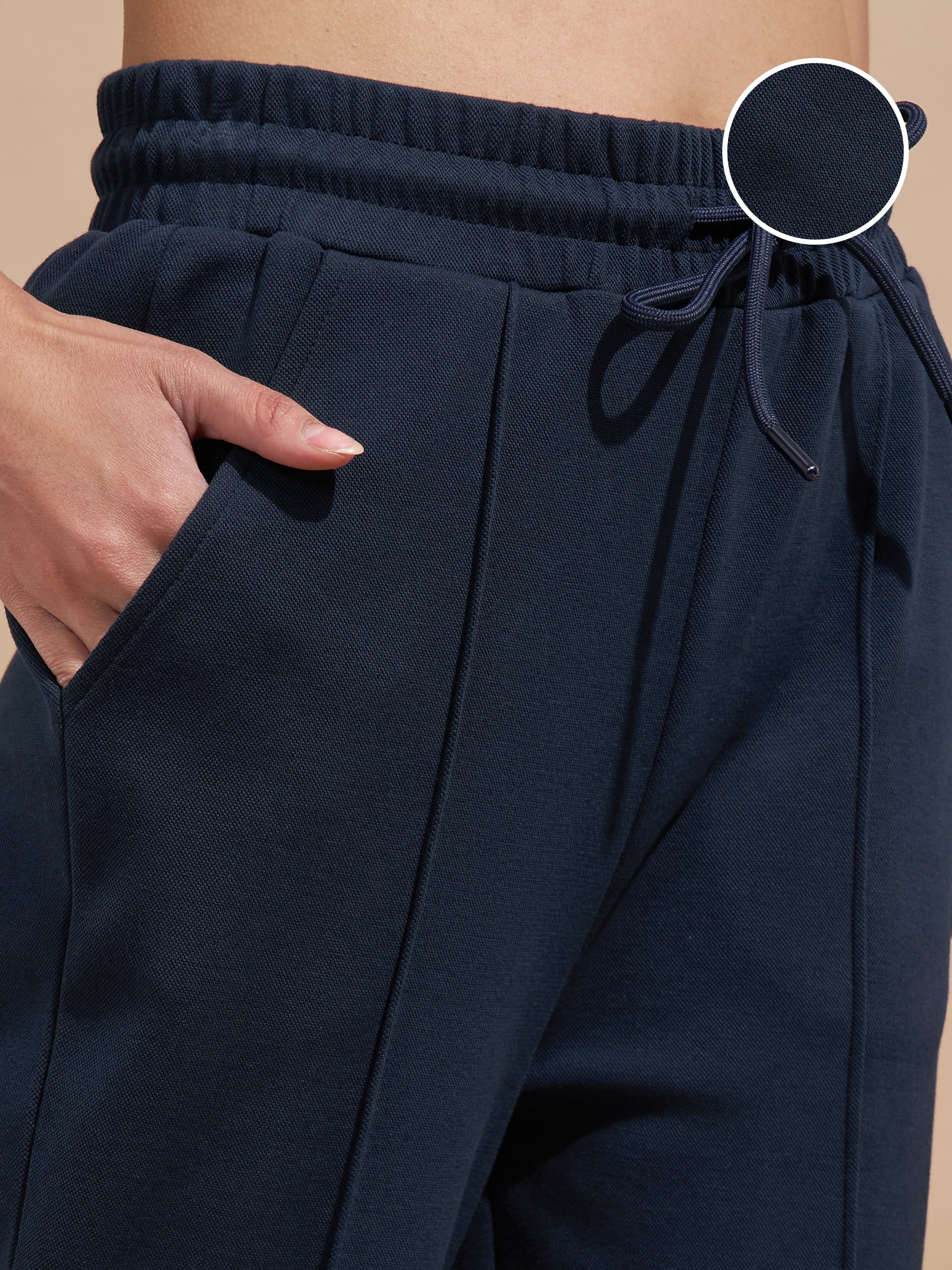 Tokyo Talkies Women Navy Blue Regular Fit Track Pant