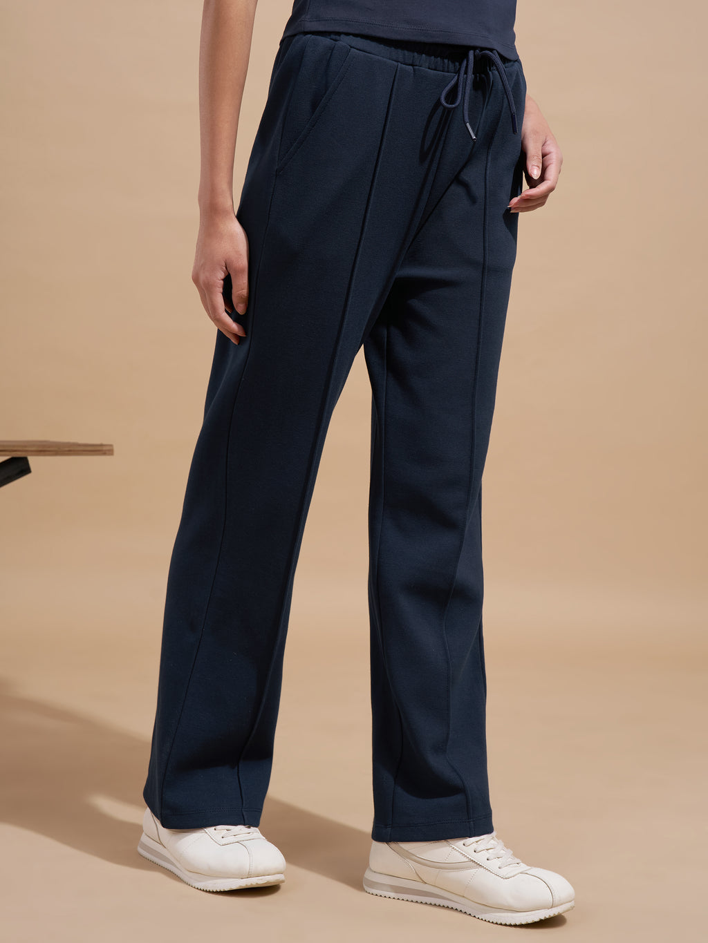 Tokyo Talkies Women Navy Blue Regular Fit Track Pant