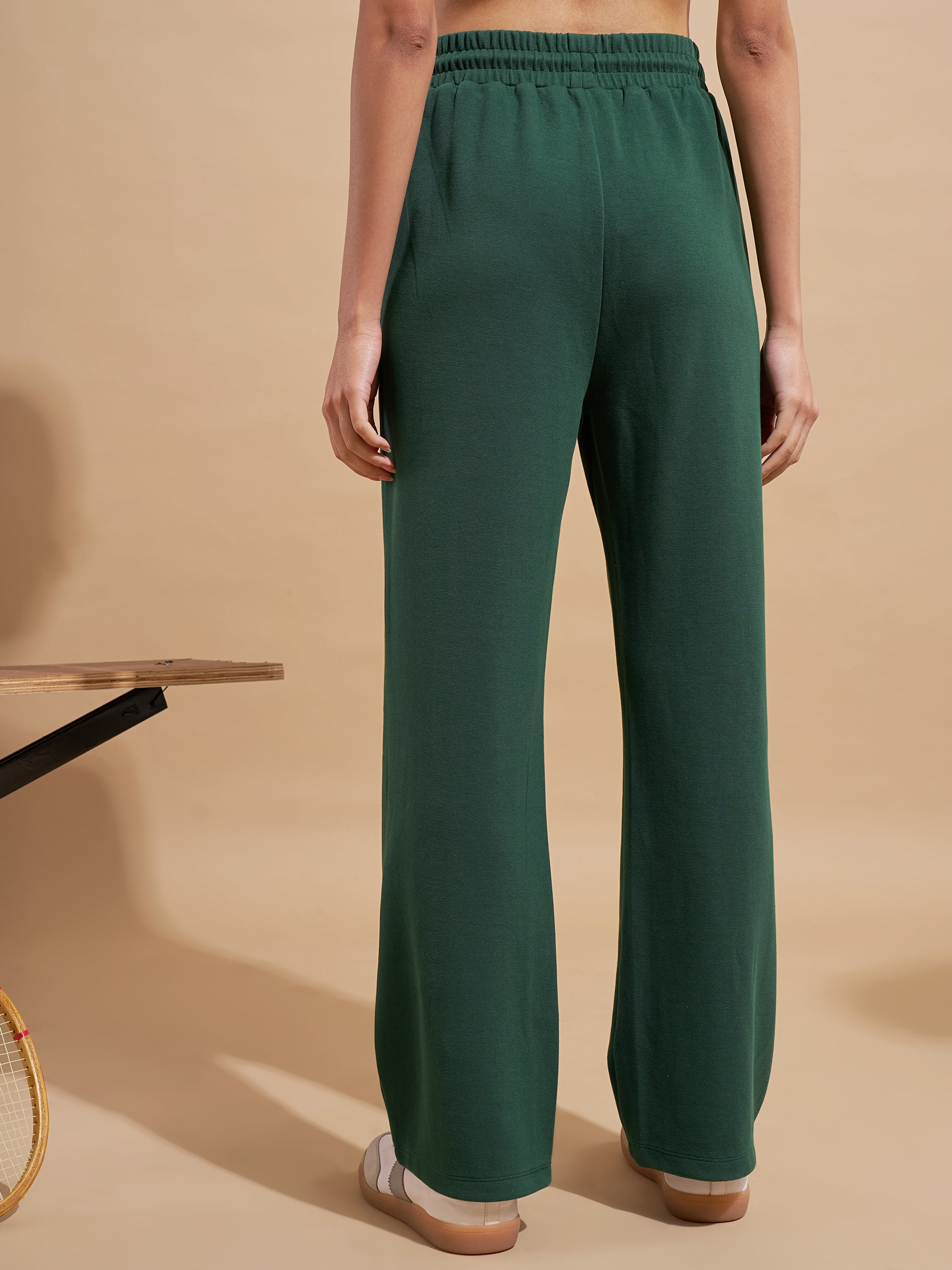Tokyo Talkies Women Green Regular Fit Track Pant