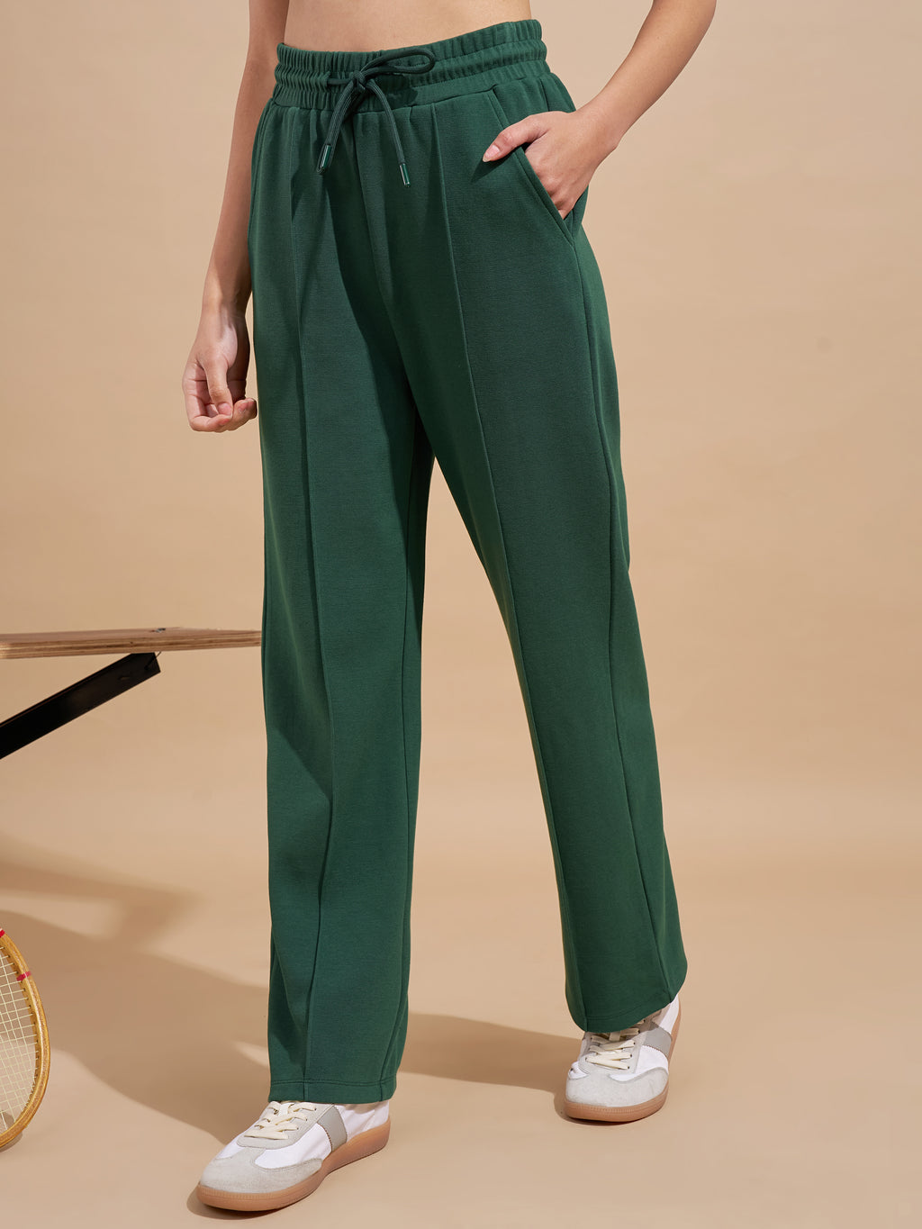 Tokyo Talkies Women Green Regular Fit Track Pant