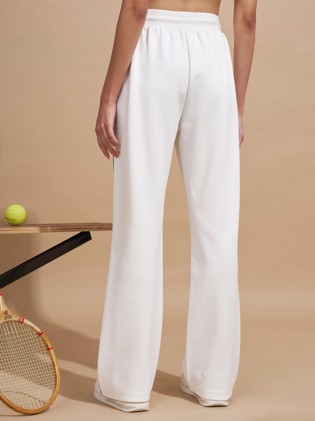Tokyo Talkies Women White Relaxed Fit Track Pant