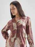 ESPYR By Tokyo Talkies Women Brown Printed Casual Shirt - Brown - Image 1