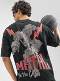 Highlander Men Black Transformers Printed Round Neck Oversized Fit T-Shirt - Black - Image 1