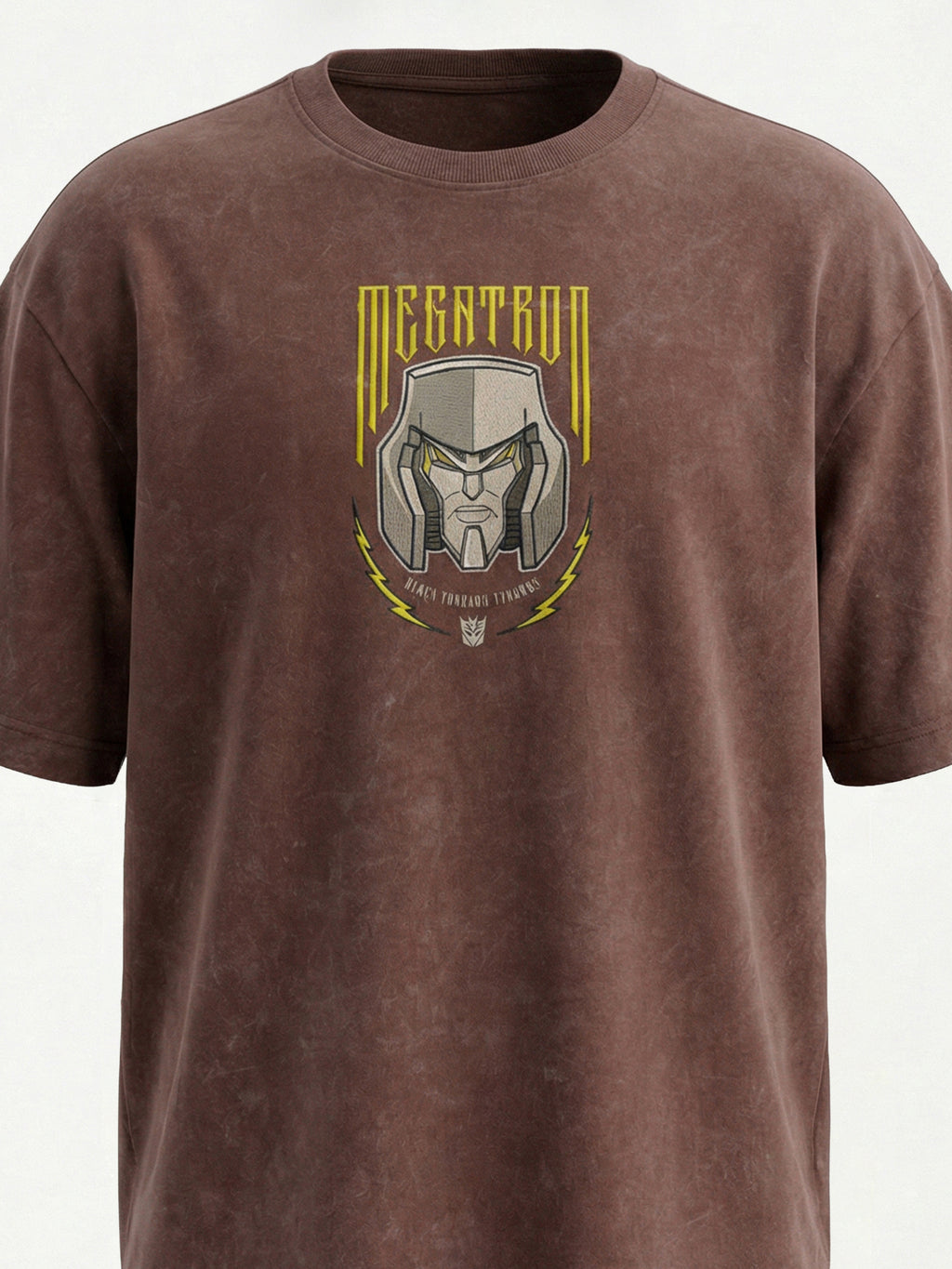 Highlander Men Brown Transformers Printed Round Neck Oversized Fit T-Shirt - Brown - Image 2