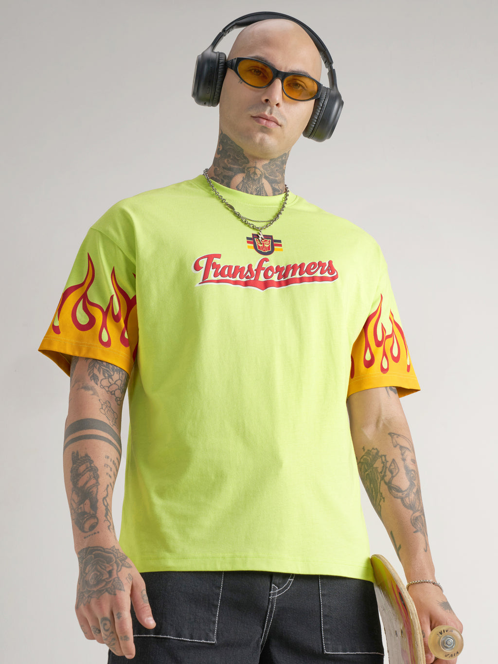 Highlander Men Green Transformers Printed Round Neck T-Shirt - Green - Image 3