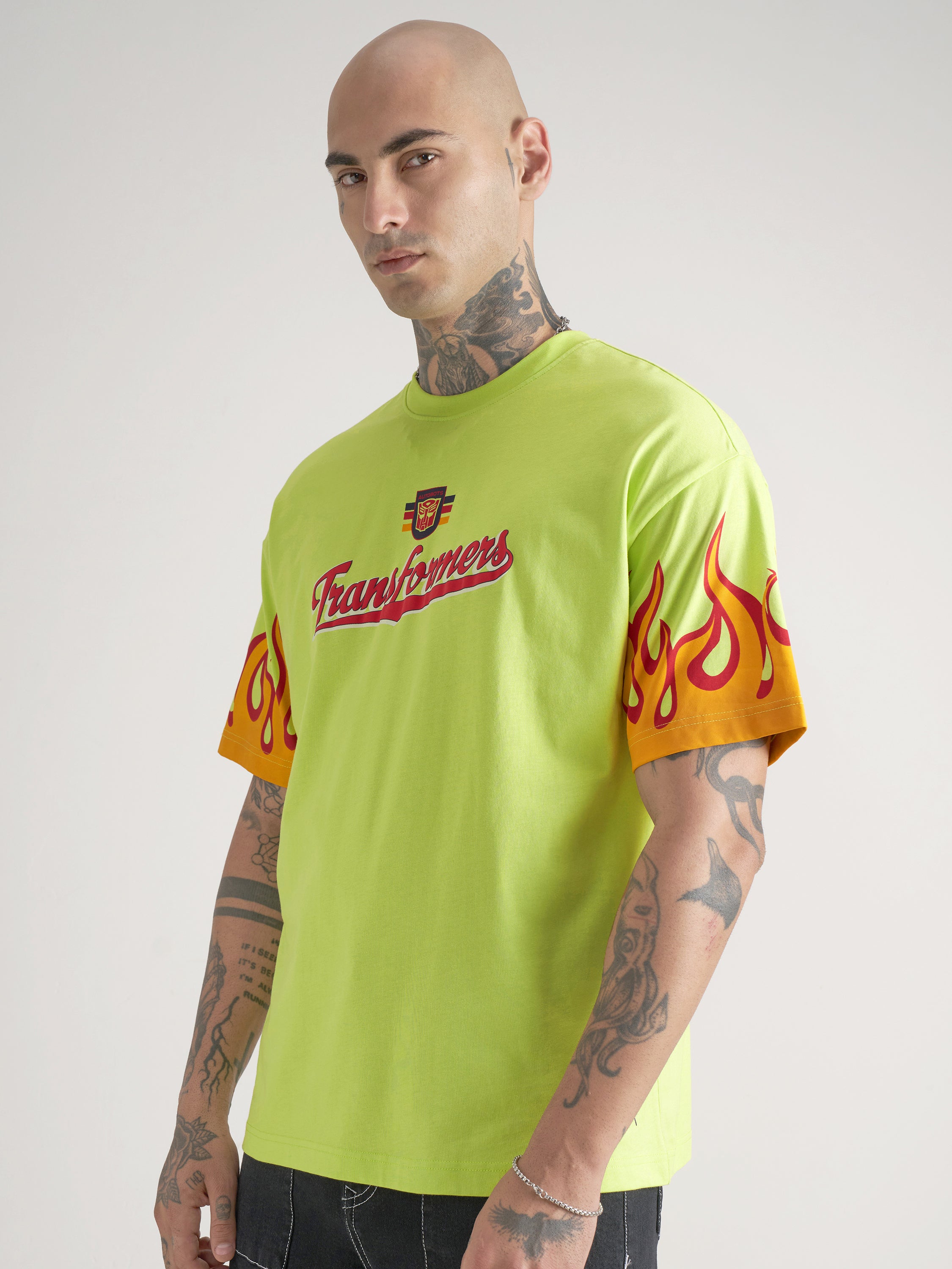 Highlander Men Green Transformers Printed Round Neck T-Shirt - Green - Image 4