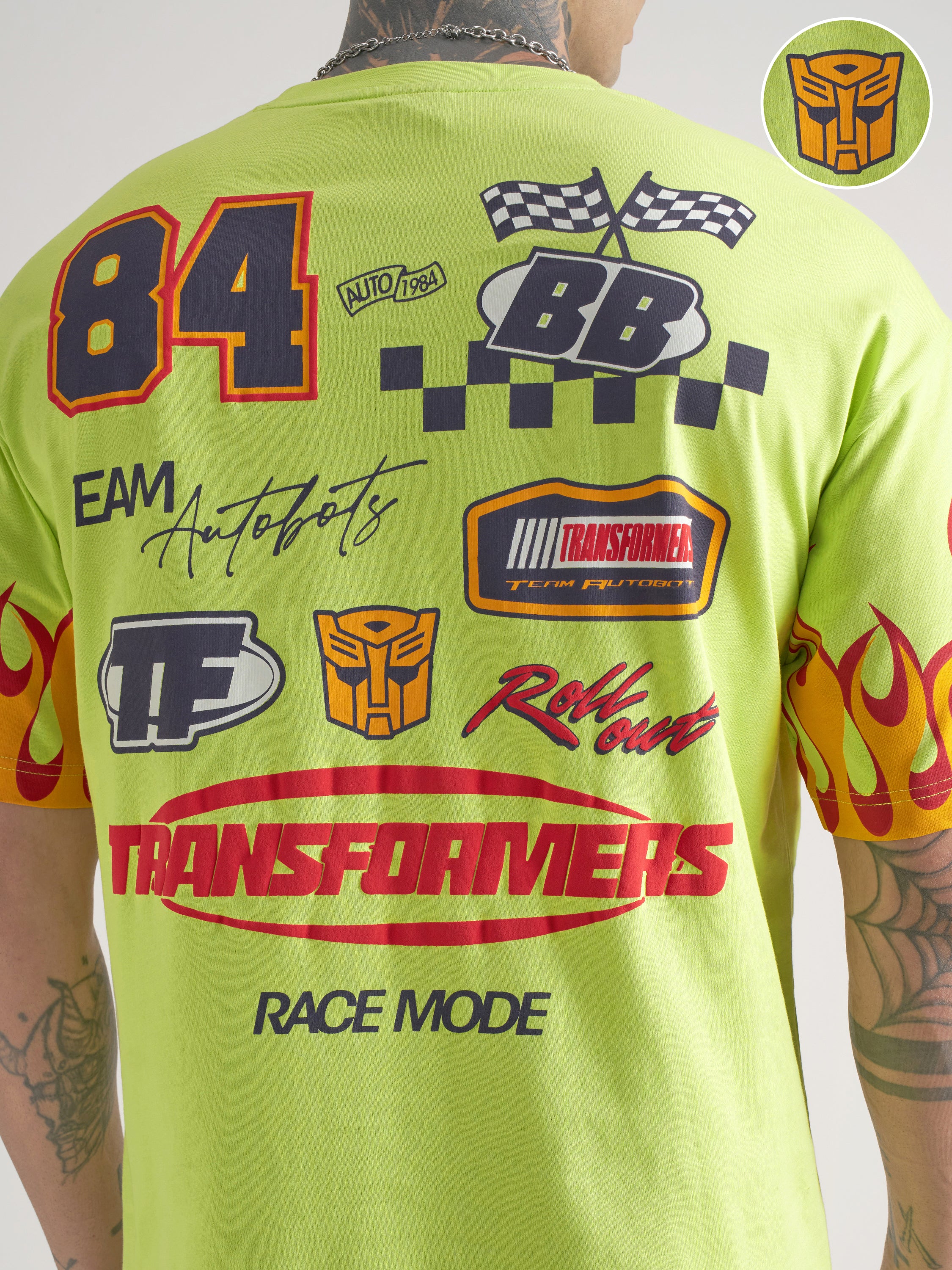 Highlander Men Green Transformers Printed Round Neck T-Shirt - Green - Image 5