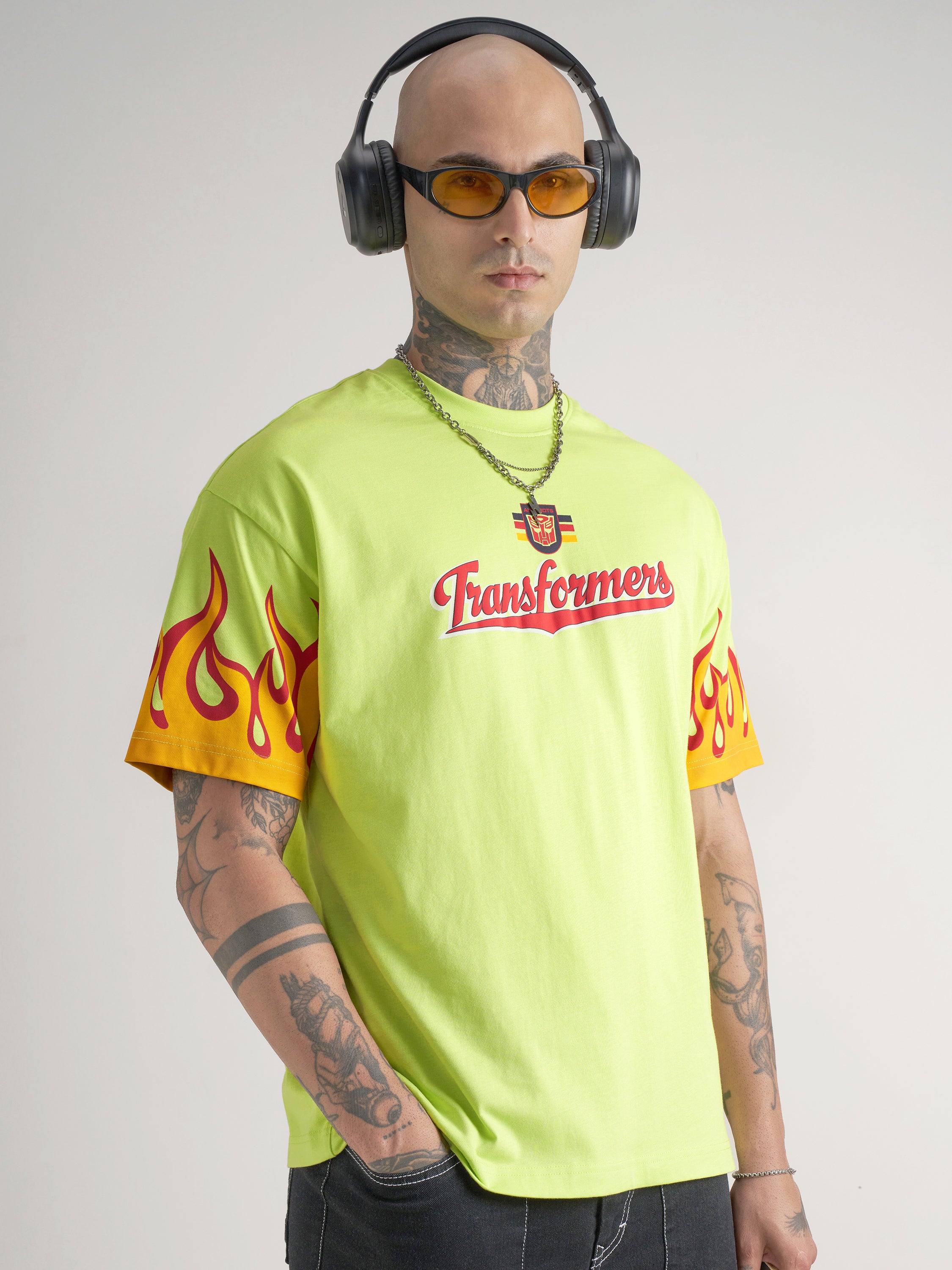 Highlander Men Green Transformers Printed Round Neck T-Shirt - Green - Image 6